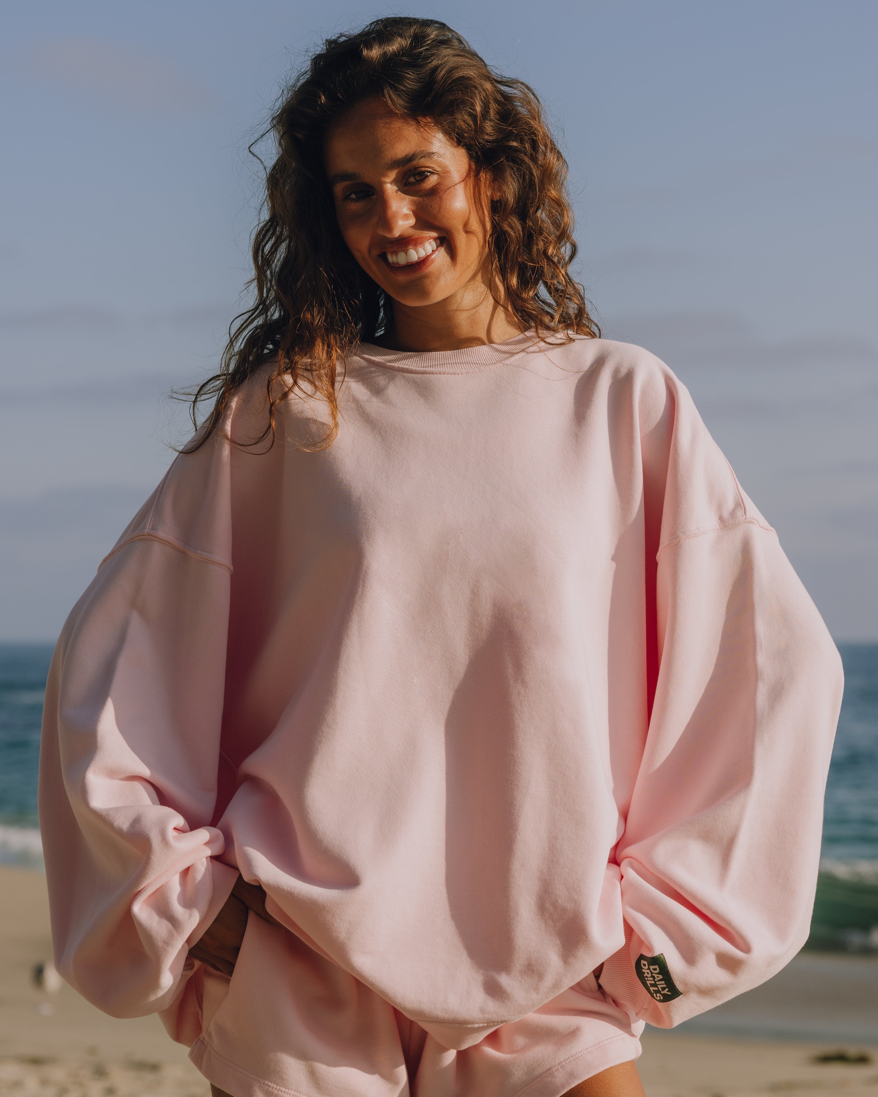 トップス Cherish Oversized Sweatshirt Rose Cozy Crush Oversized Sweatshirt | florence by mills fashion