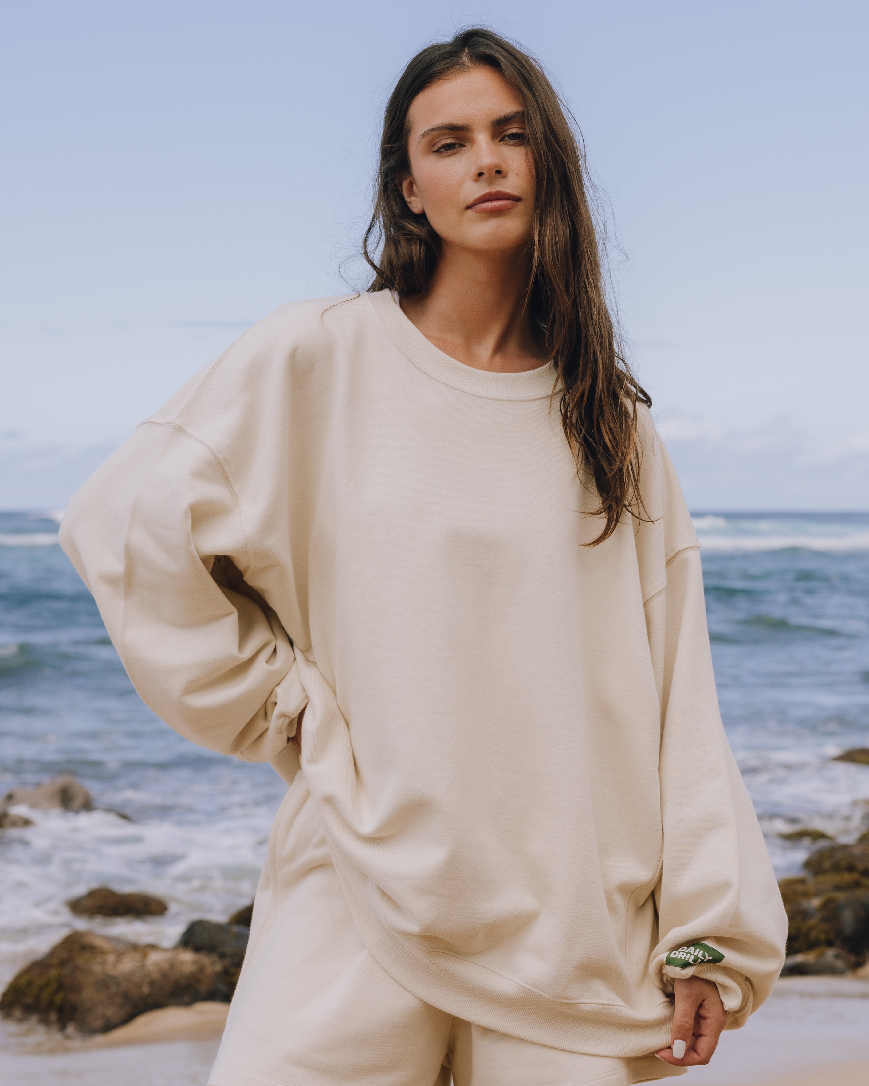 【massnoun】CRUMBLE OVERSIZED HEAVY CREWNECK ASOS DESIGN premium heavyweight boxy oversized drop shoulder
