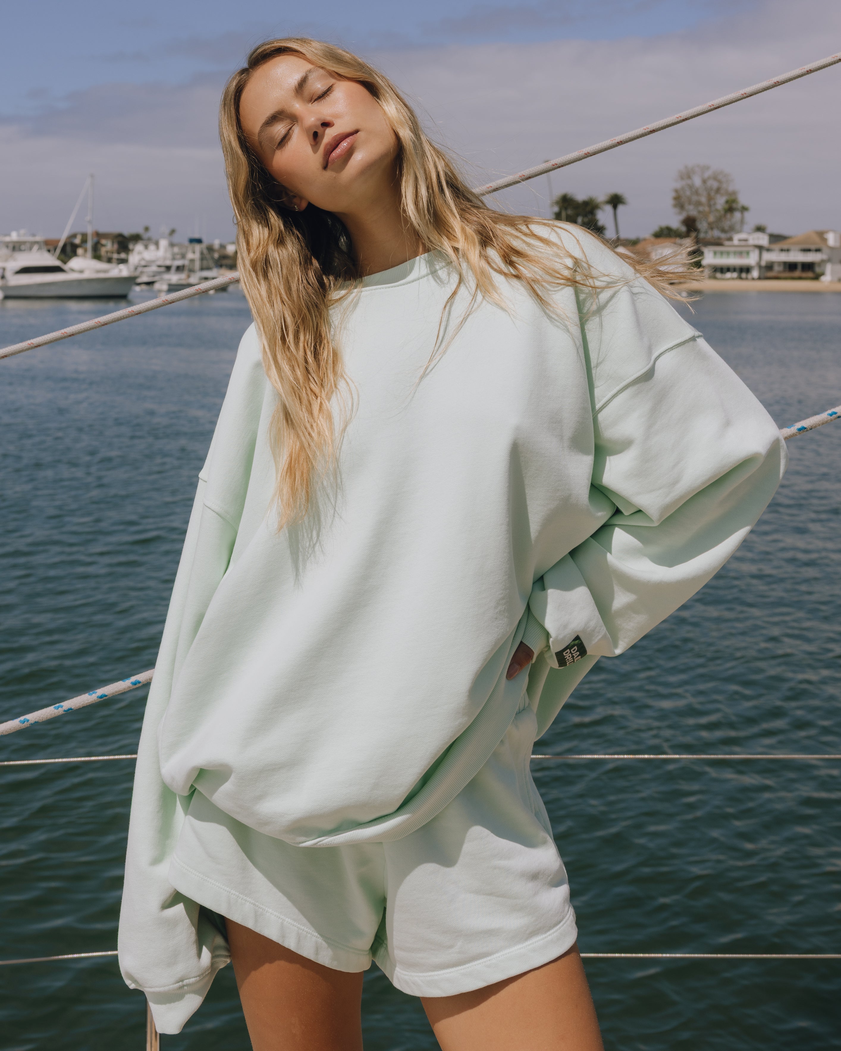 Unisex Oversized Crew - Surf – shopdailydrills