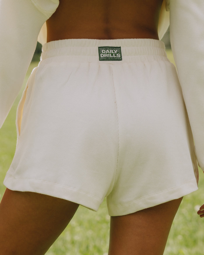 Thermal Resort Shorts - Cream with Bandana Patch
