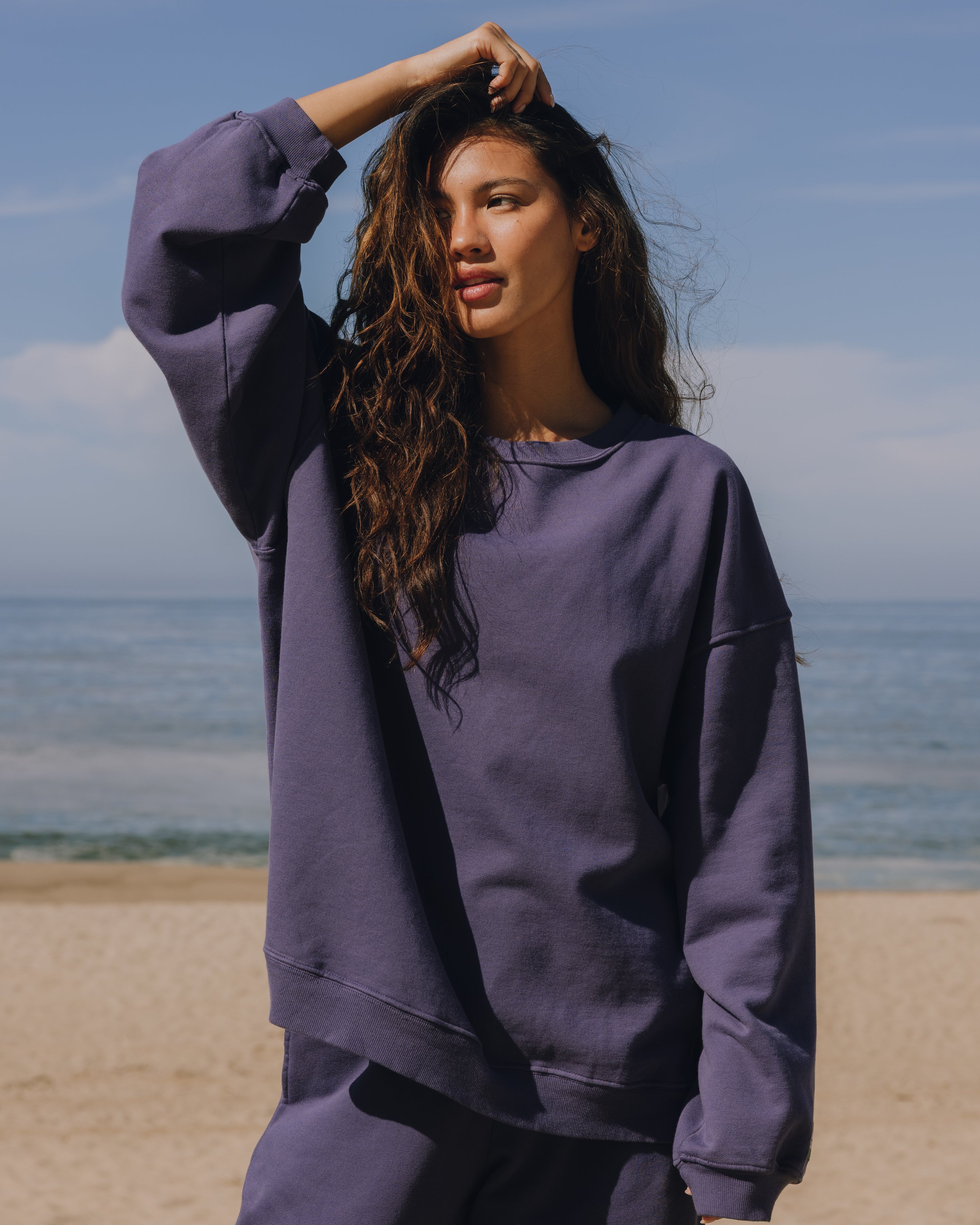 24ss DESCENDANT SHORELINE CREW NECK NAVY