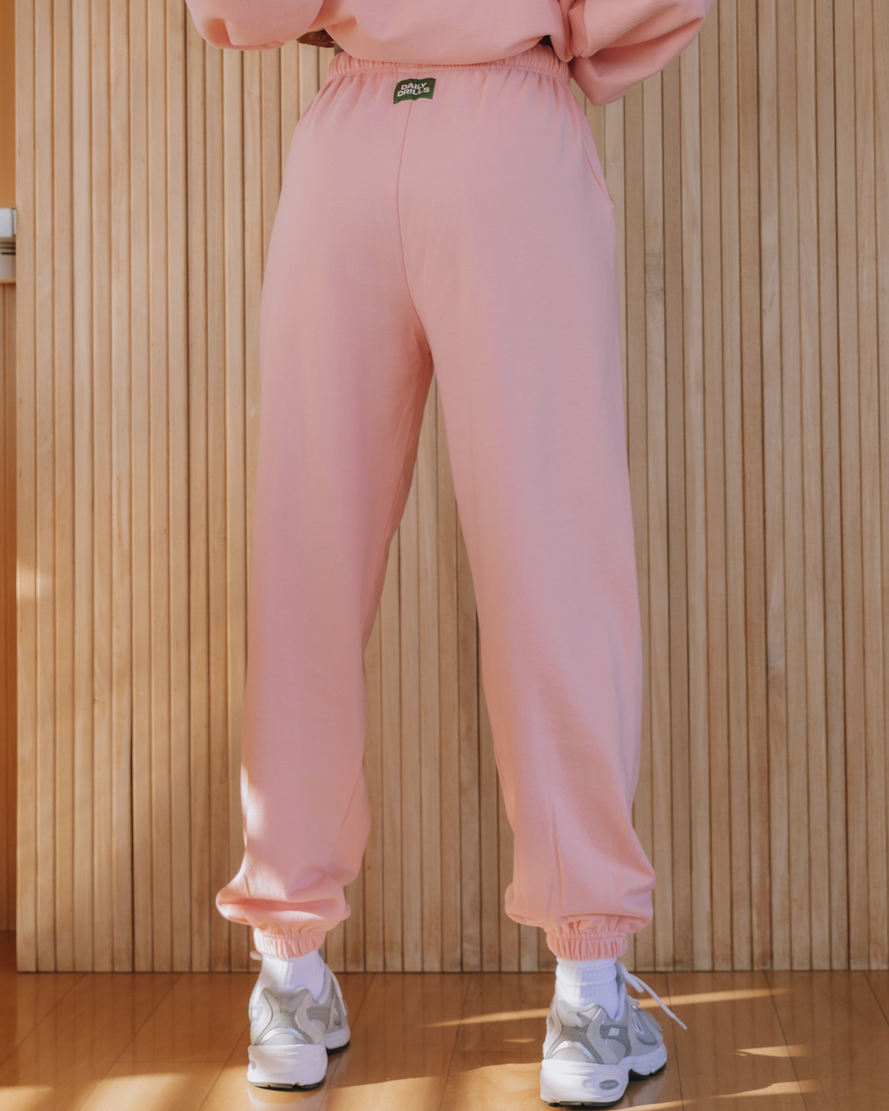 Dusty Rose Smocked Waist Jogger Pants · Filly Flair