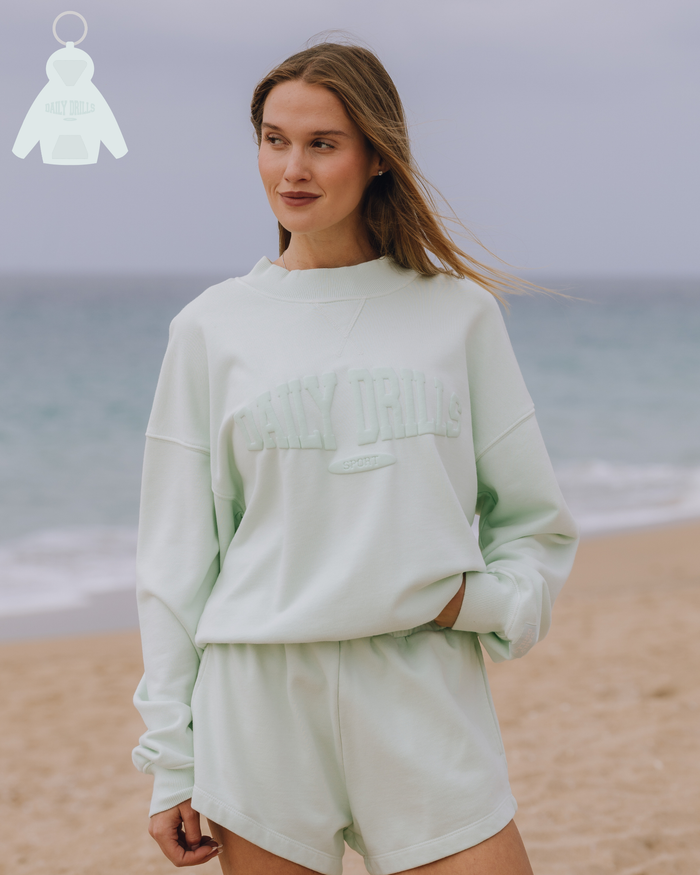 Vintage Sport Crew - Surf with Monochrome Patch