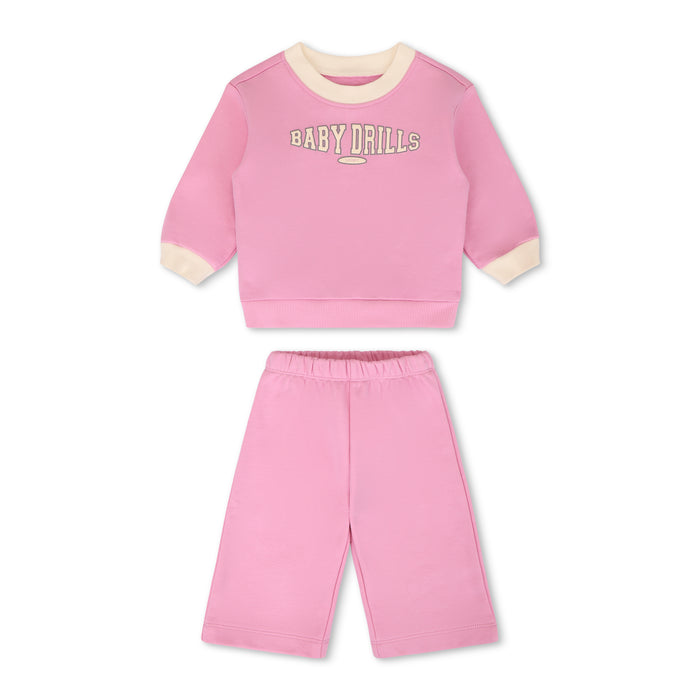 Baby Drills Sport Crew Set - Taffy + Cream + Grey