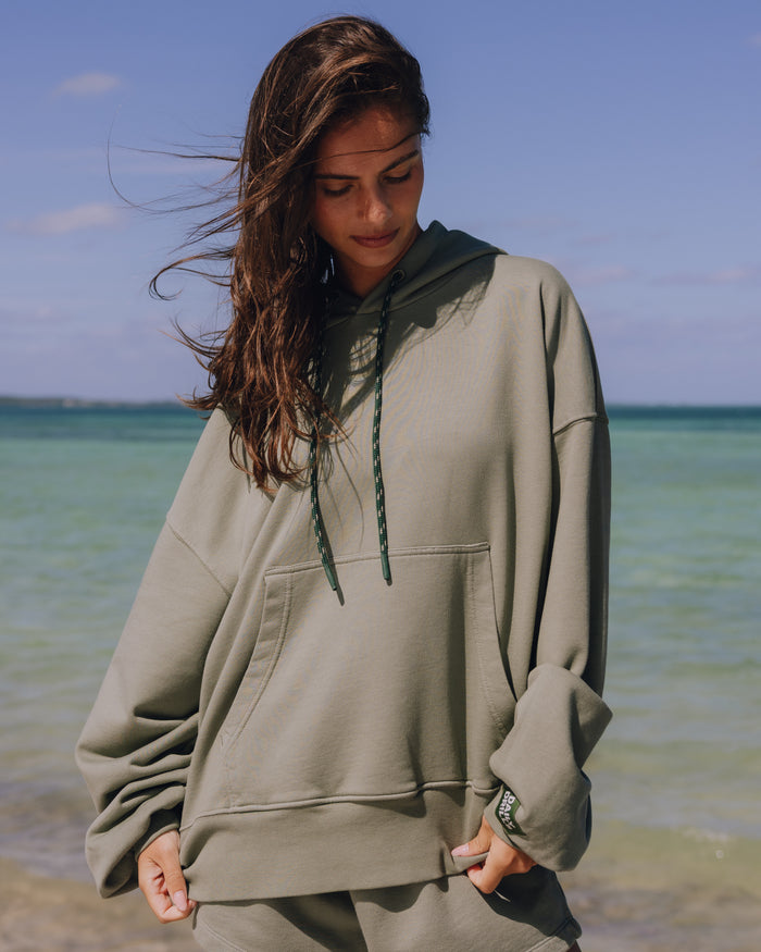 Oversized Paracord Hoodie - DD Green