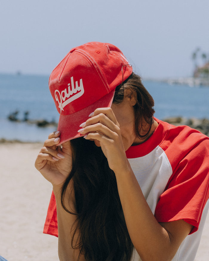 Americana Dad Hat - Sunbleached Heart + White