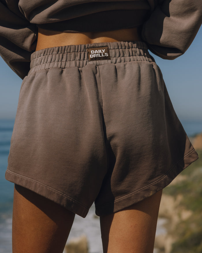 Super Shorts - Sunsoaked Mocha with Monochrome Patch