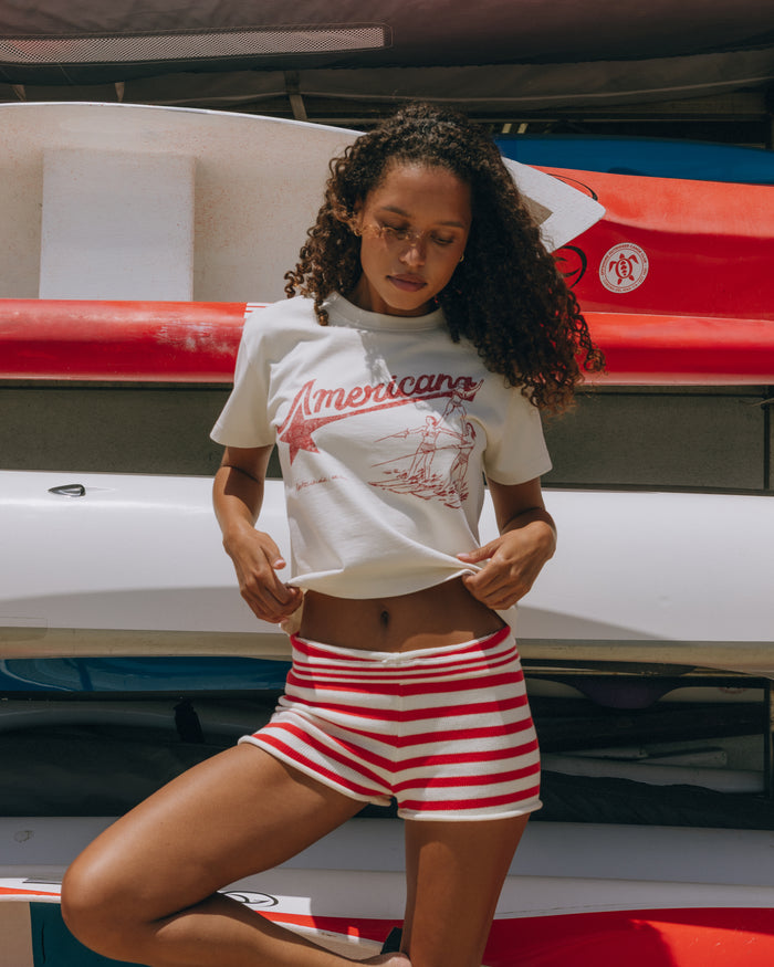 Lakeside Boxy Tee - Cream