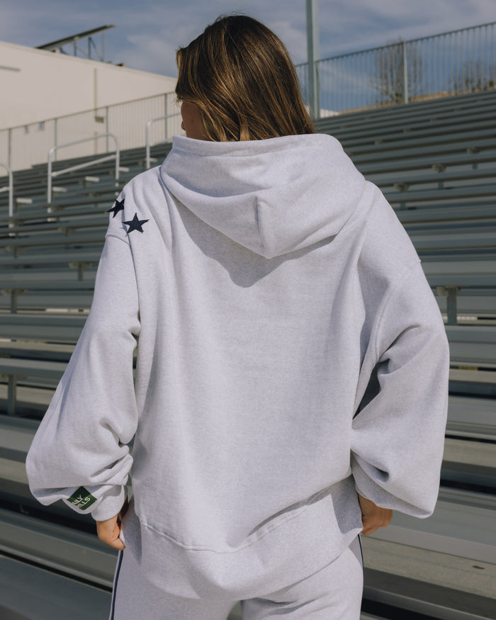 Oversized Fleece All Stars Hoodie - Heather Grey