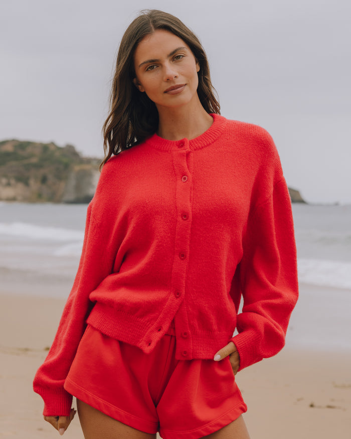 Button Up Sweater - Heart