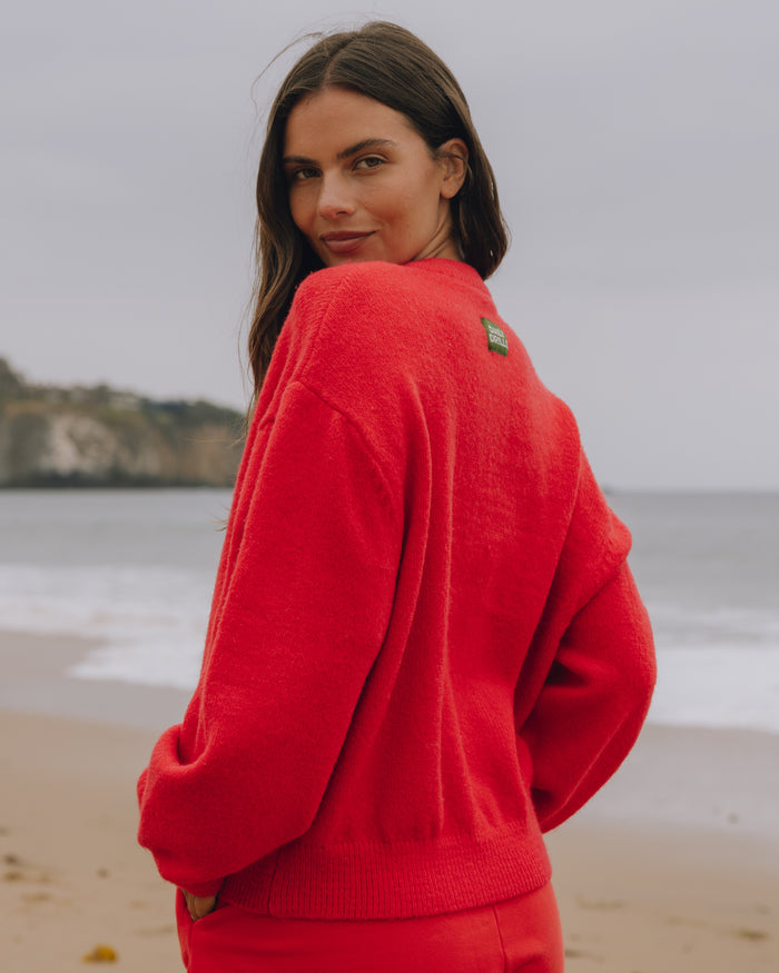 Button Up Sweater - Heart