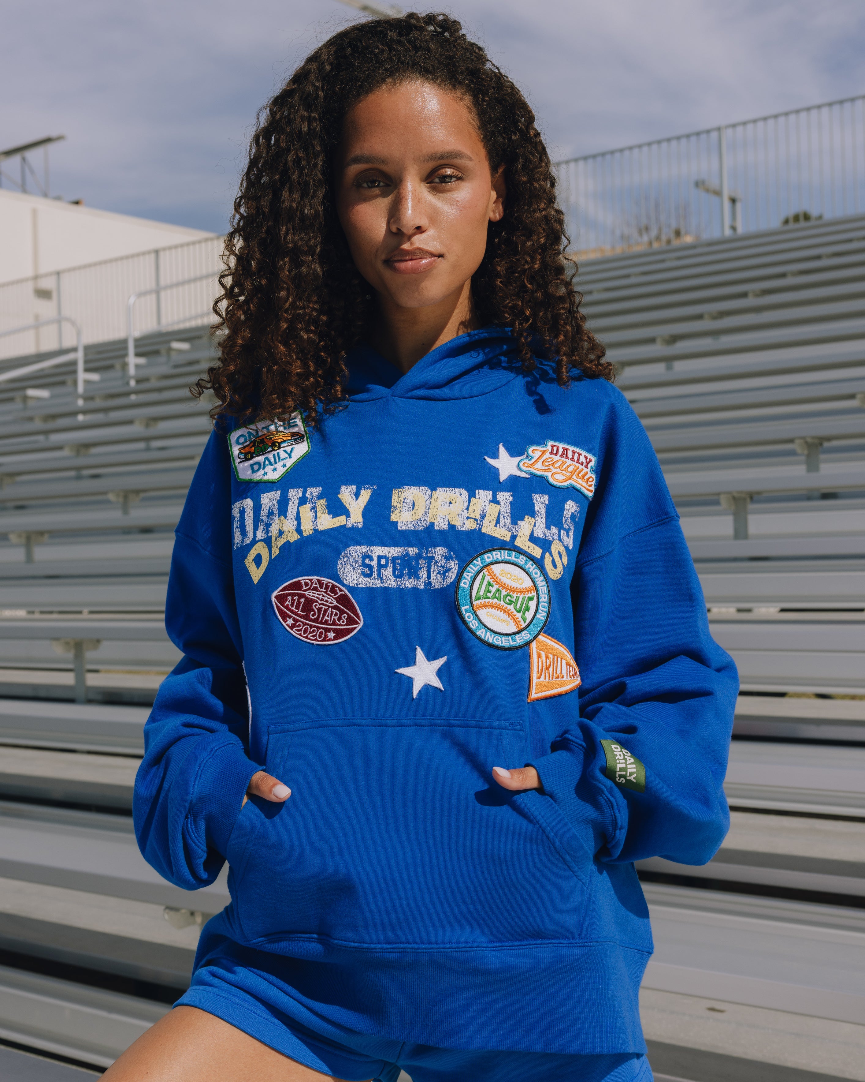 Oversized All Stars Hoodie - Cobalt