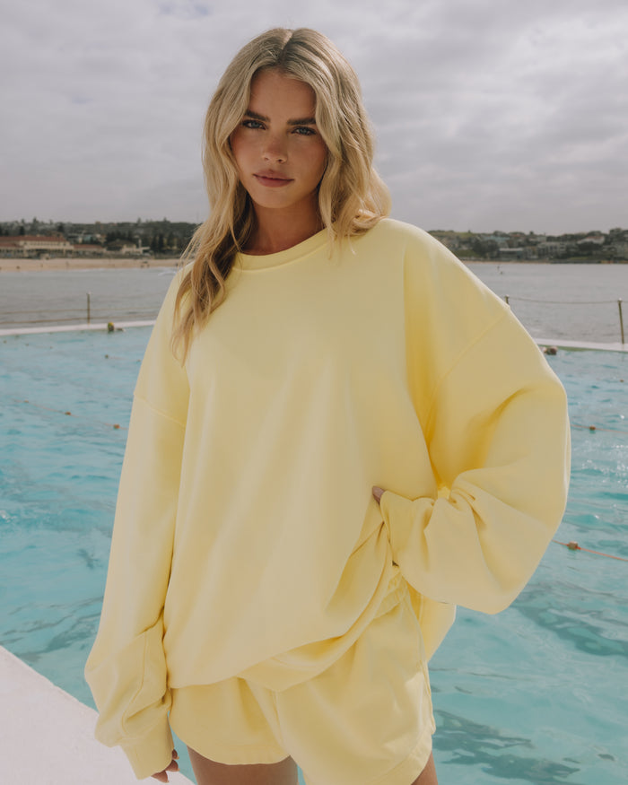Unisex Oversized Crew - Lemonade