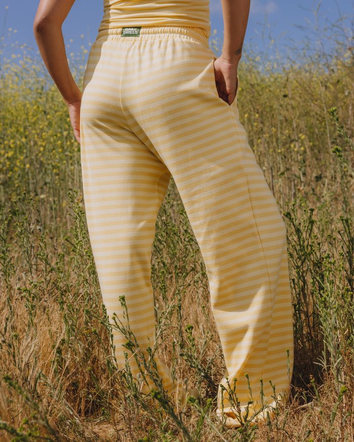 Striped Cotton Pants - Sunny + Butter Stripe