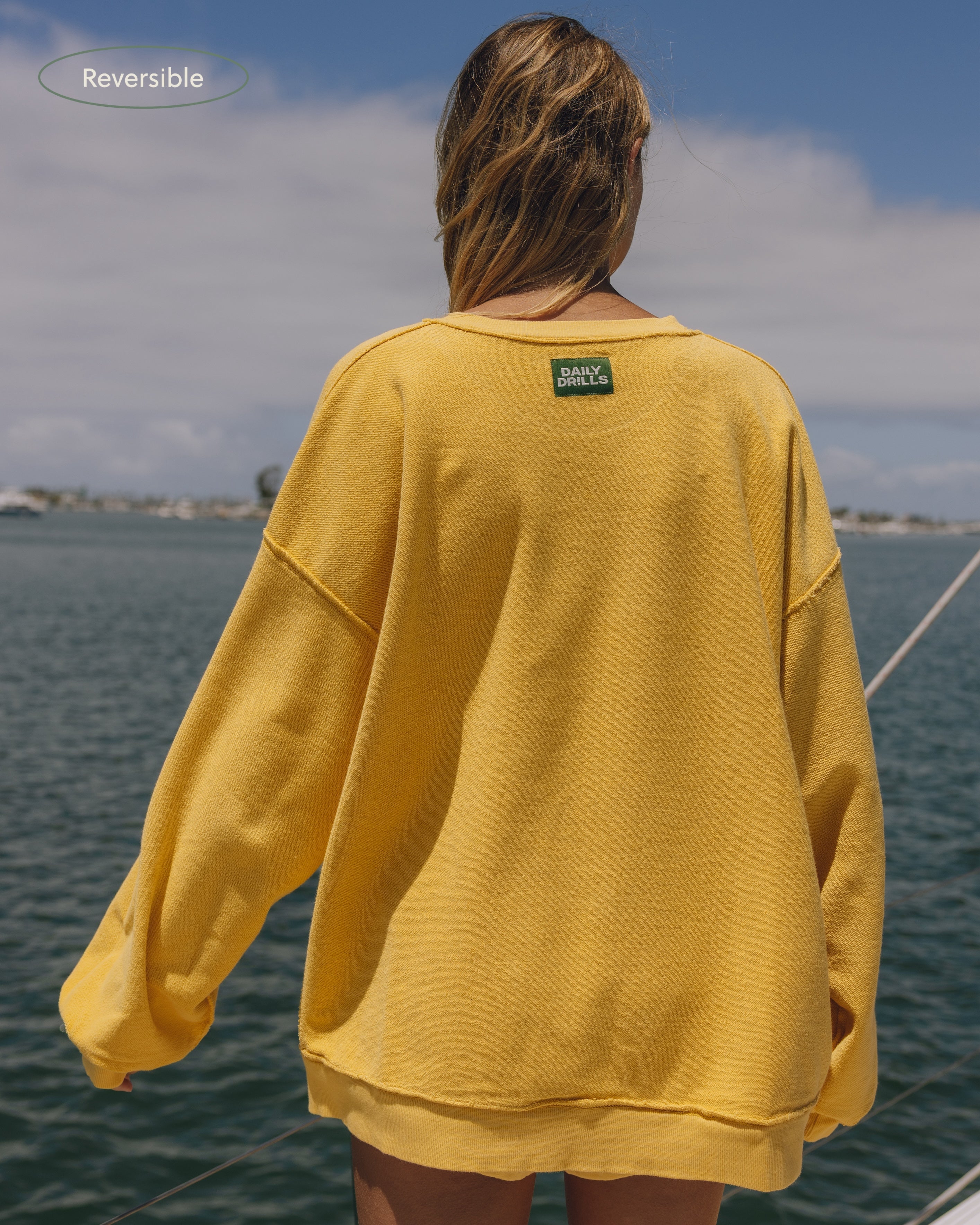 Unisex Oversized Crew - Sunny – shopdailydrills