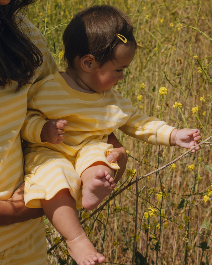 Baby Drills Stripe Set - Sunny + Butter Stripe