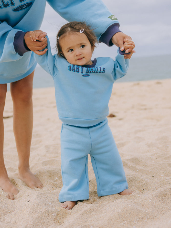 Baby Drills Sport Crew Set - Malibu + Navy + Tide