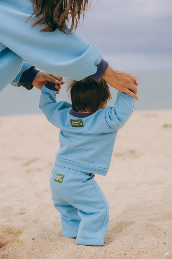 Baby Drills Sport Crew Set - Malibu + Navy + Tide