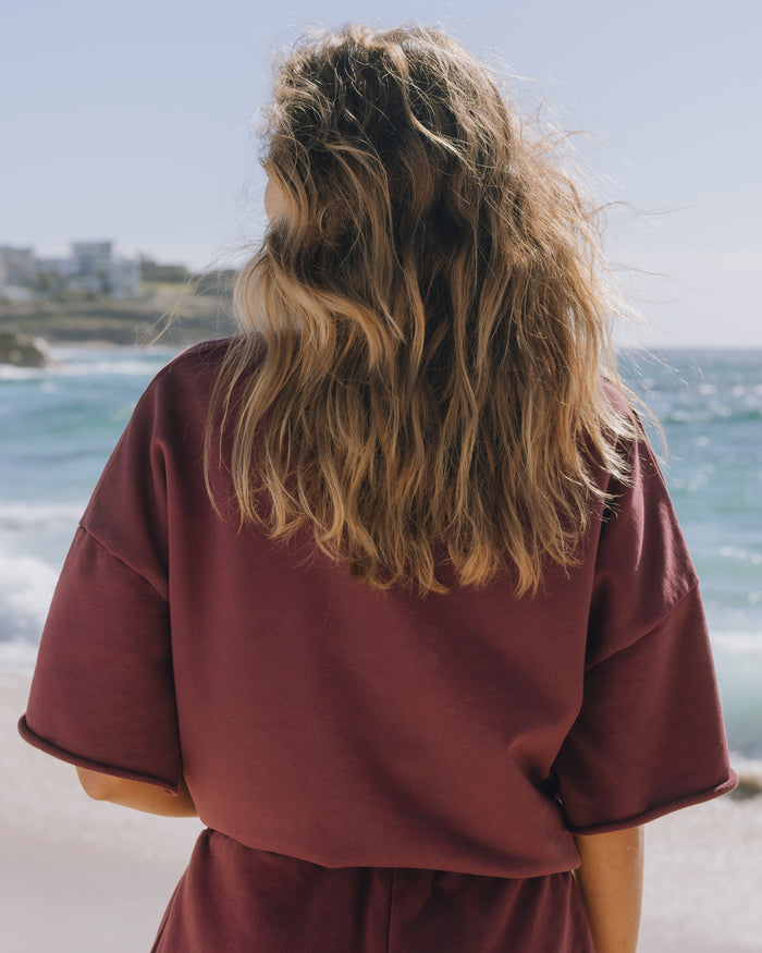 Cropped Sleeve Vintage Crew - Bodega + Heart with Tonal Patch