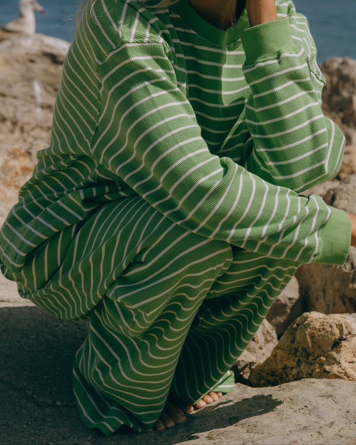 Thermal Resort Pants - Lucky + Cream Stripe