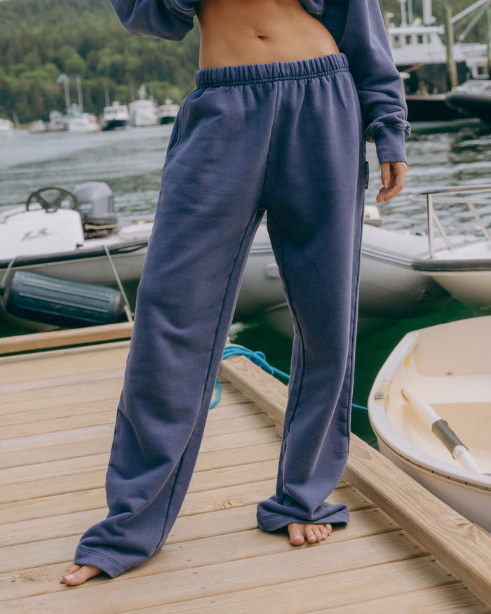Heavyweight Straight Leg Sweatpants - Sunbleached Navy