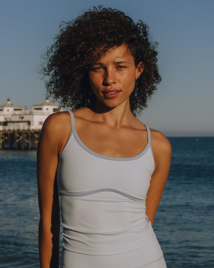 Go! Stretch Tank - Powder + Dark Powder