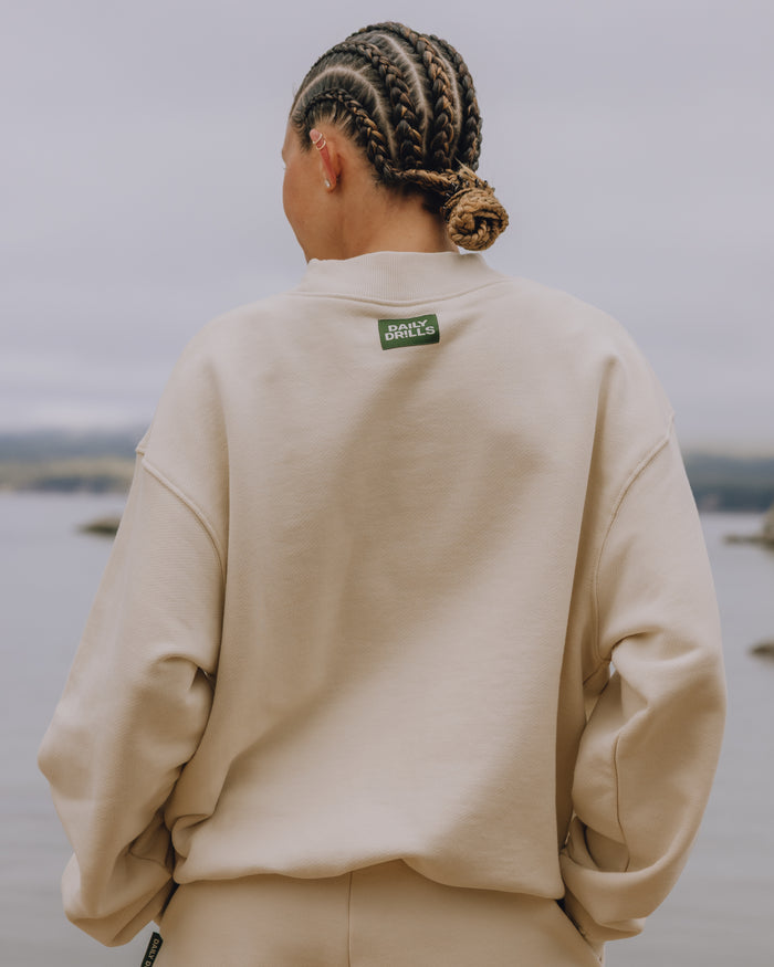 Oversized Heavyweight Vintage Crew - Sand