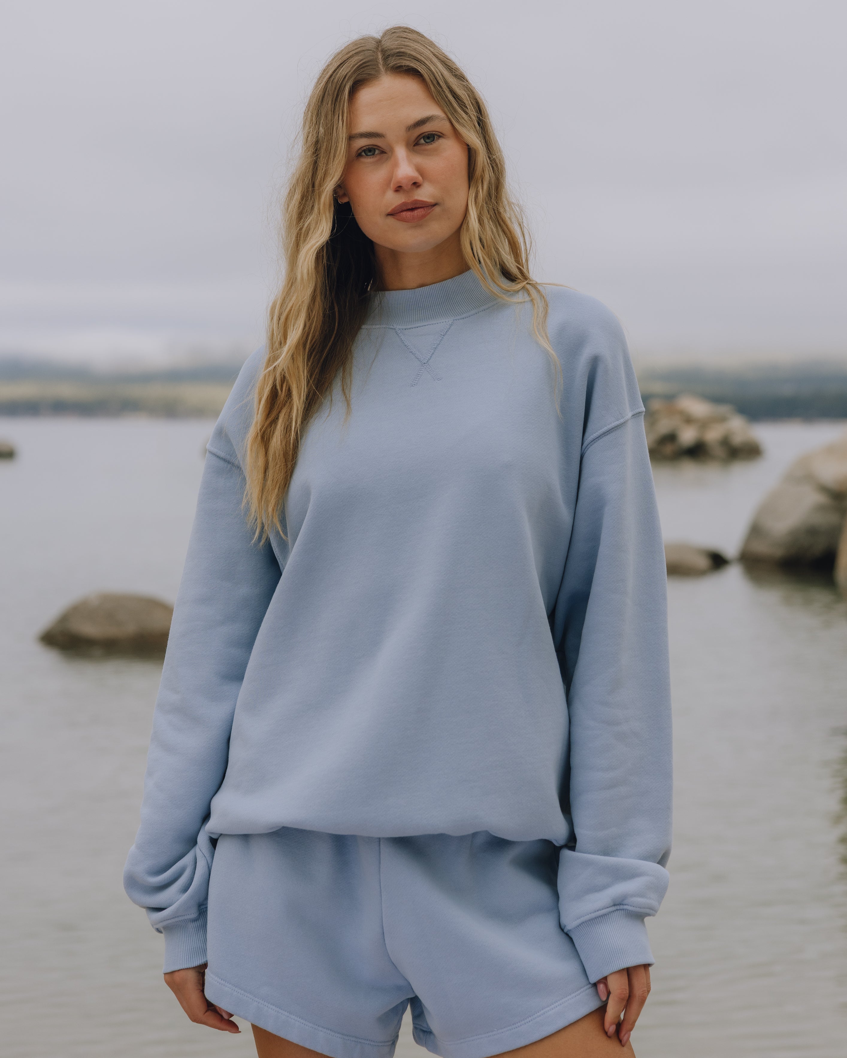 Oversized Heavyweight Vintage Crew - Mist