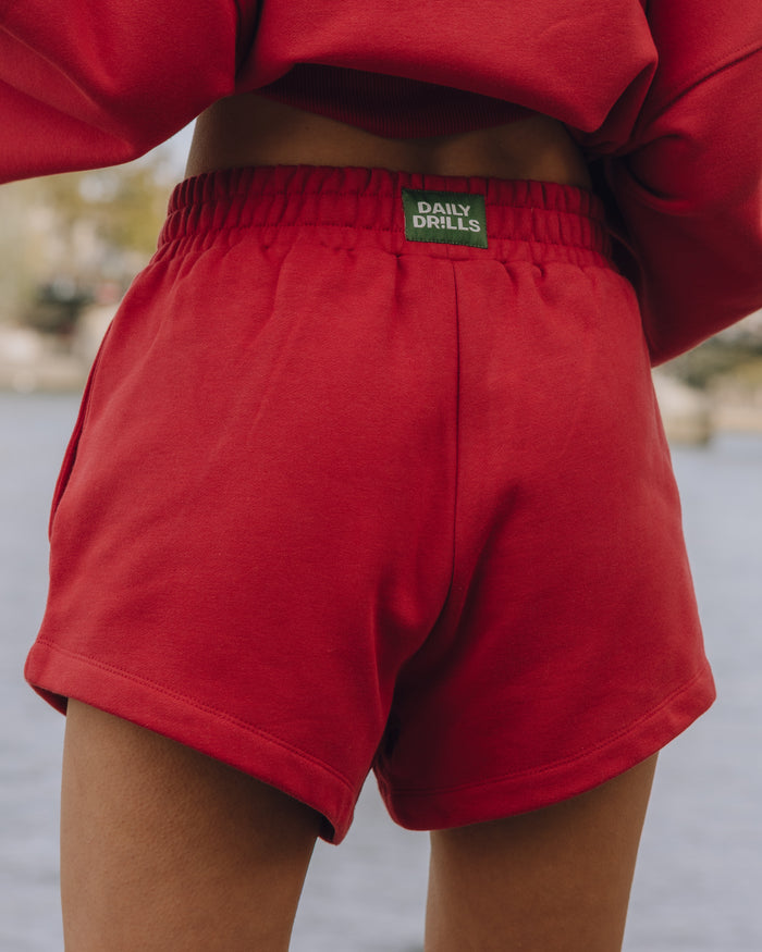 Fleece Super Shorts - Vintage Red