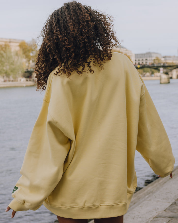 Oversized Fleece Crew - Butter