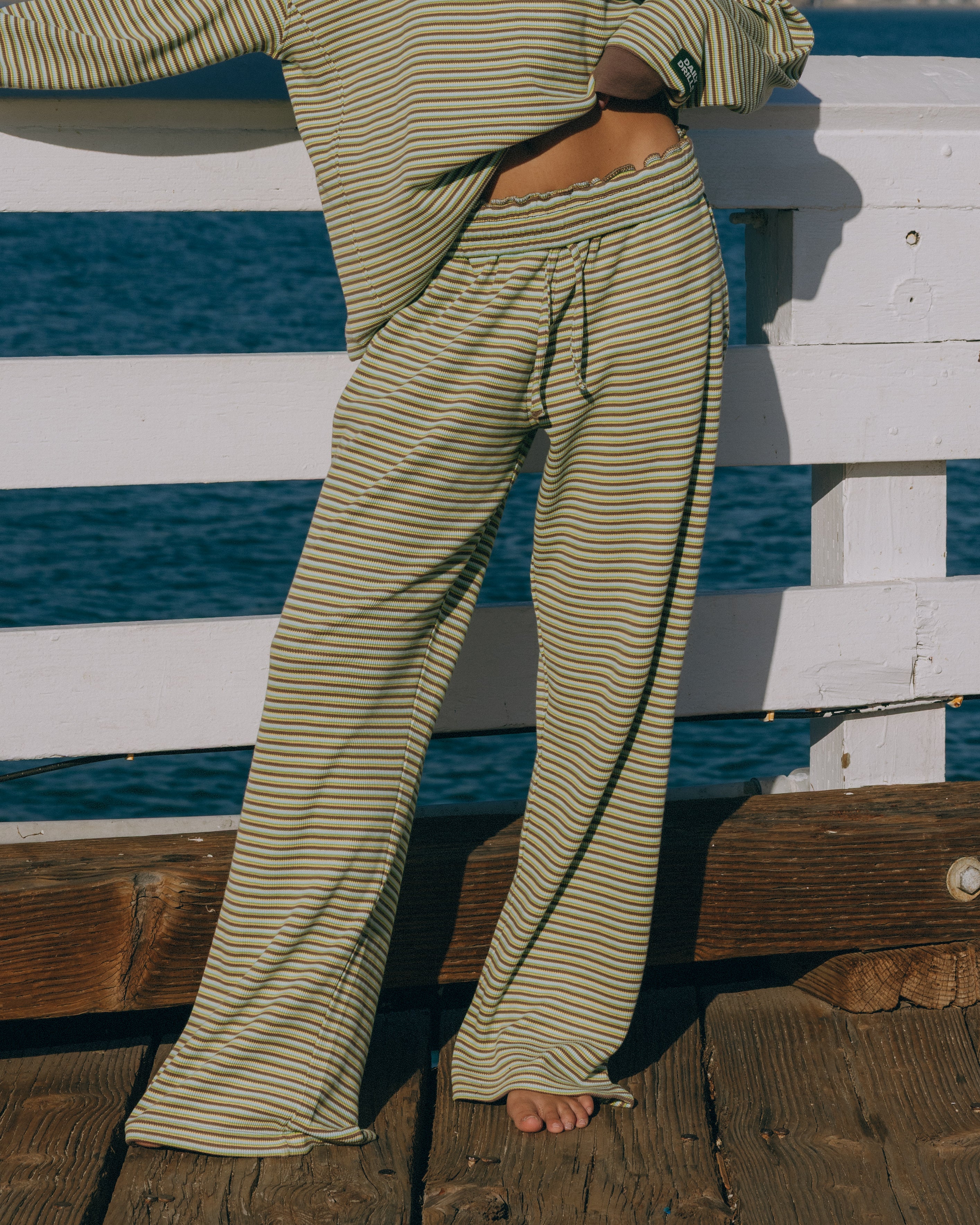 Thermal Resort Pants - Beach Stripe