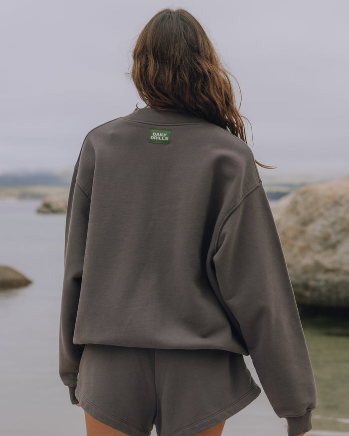 Oversized Heavyweight Vintage Crew - Vintage Black