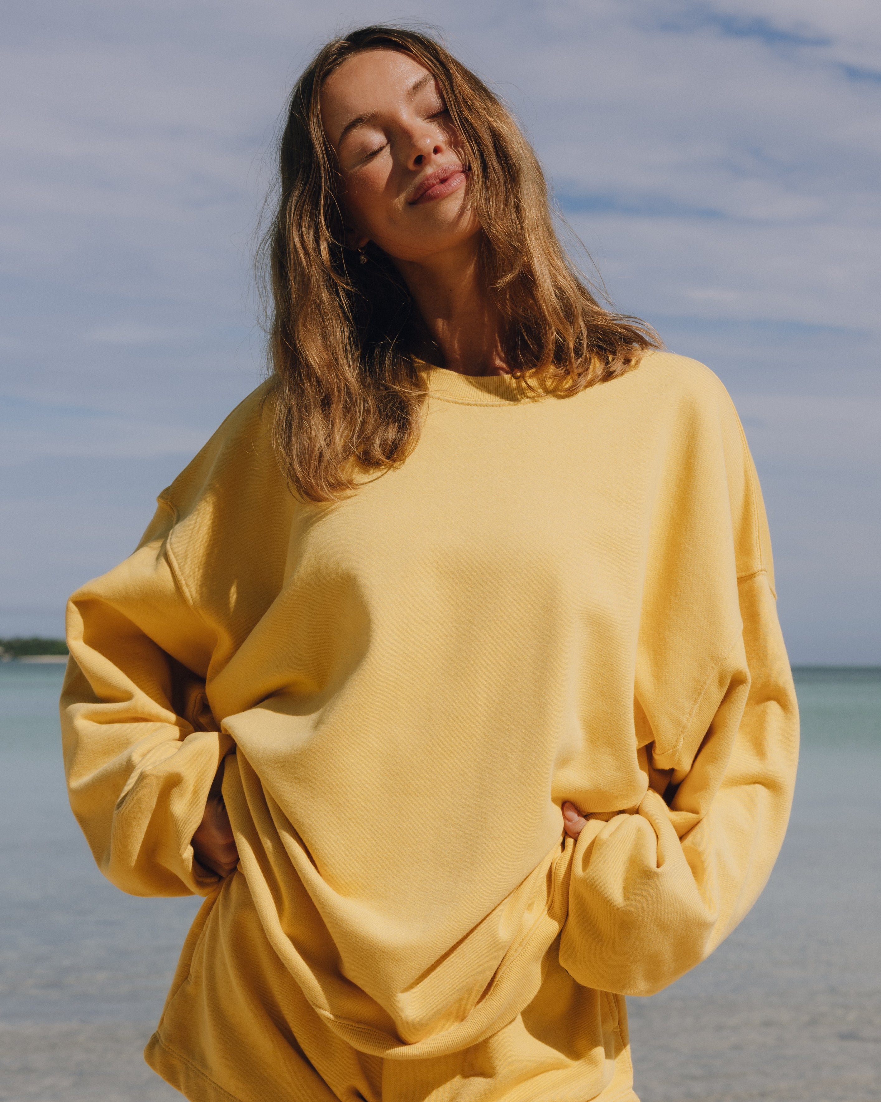 Unisex Oversized Crew - Sunny