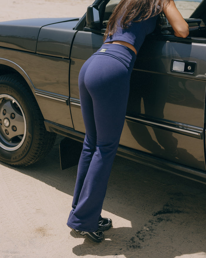 Foldover Pants - Navy