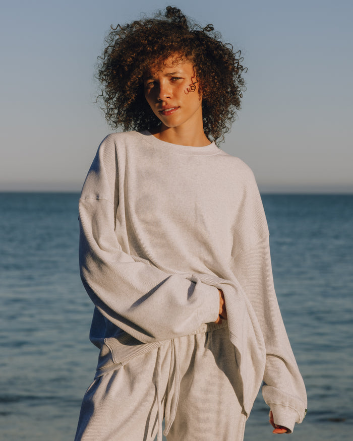 Oversized Thermal - Light Grey