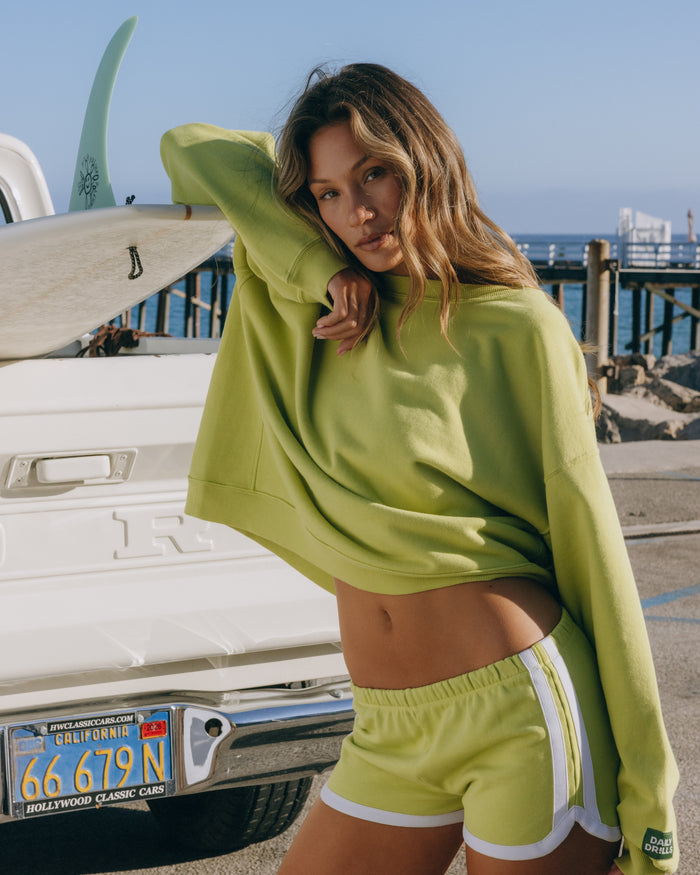 Oversized Tuck Crew - Citron