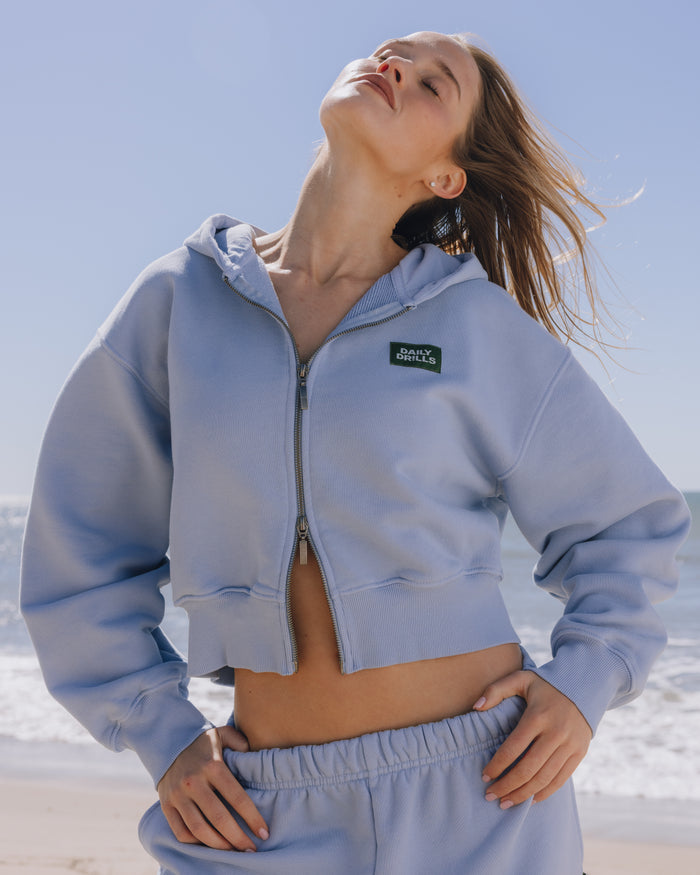 Heavyweight Double Zip Hoodie - Mist