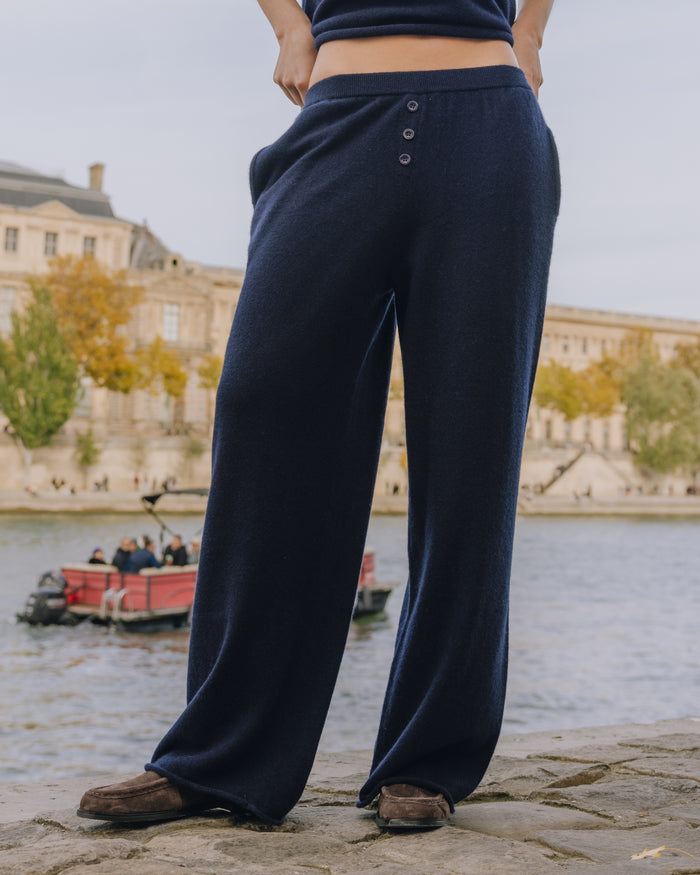 Cashmere Resort Pants - Navy