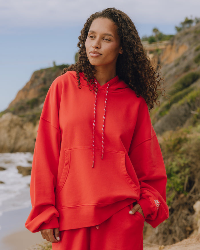 Oversized Paracord Hoodie - Heart with Monochrome Patch