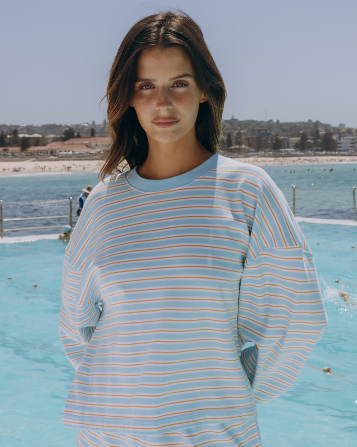 Striped Cotton Long Sleeve - Bondi Stripe