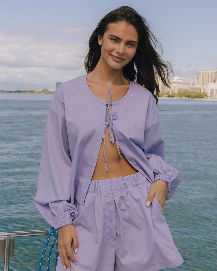 Poplin Tie Top - Wink