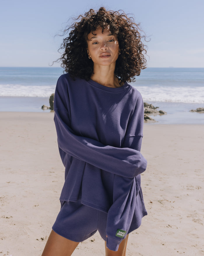 Oversized Thermal - Navy