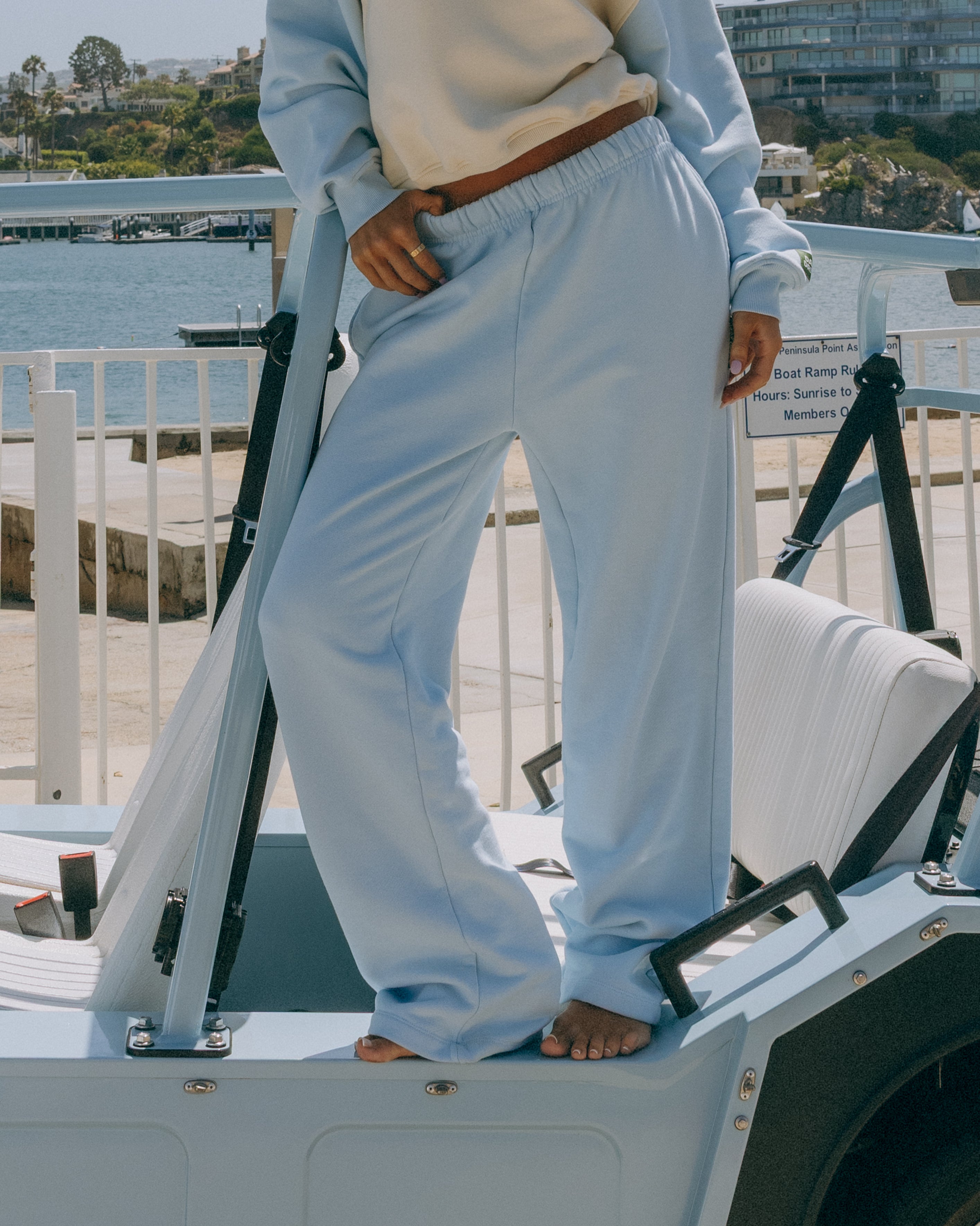 Heavyweight Straight Leg Sweatpants - Powder