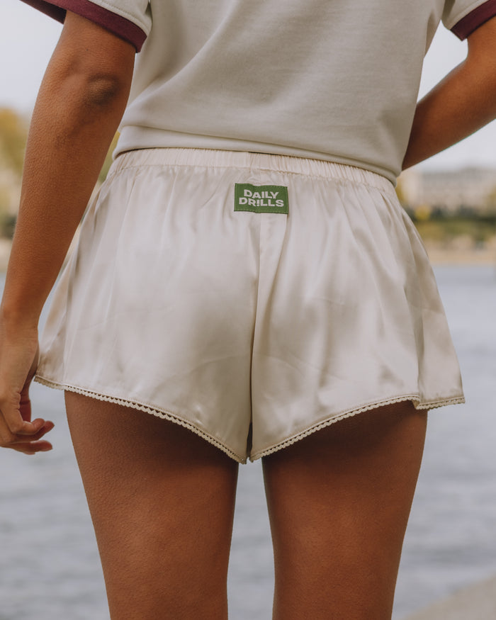 Silky Micro Shorts - Champagne