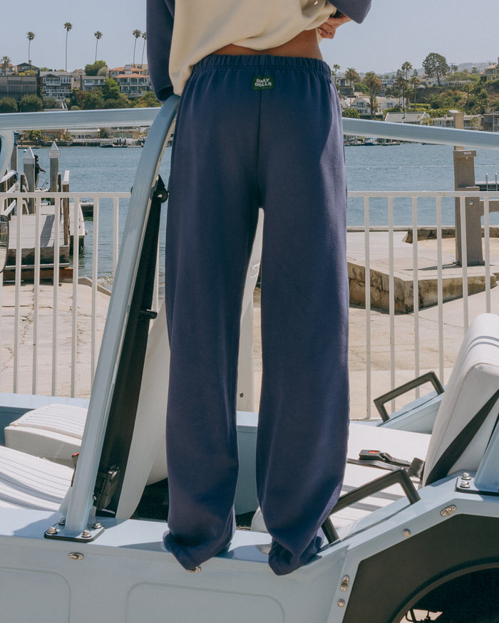 Heavyweight Straight Leg Sweatpants - Navy