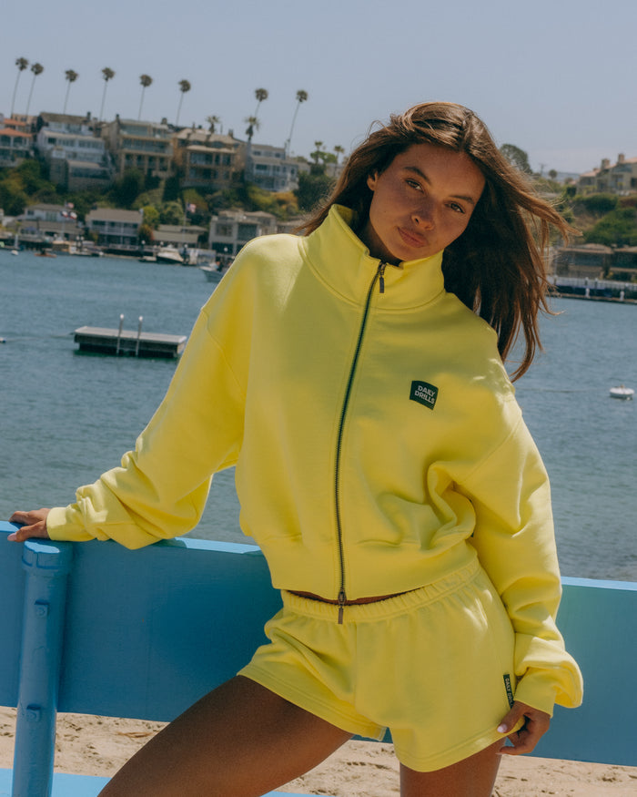 Heavyweight Funnel Neck Double Zip - Sunray
