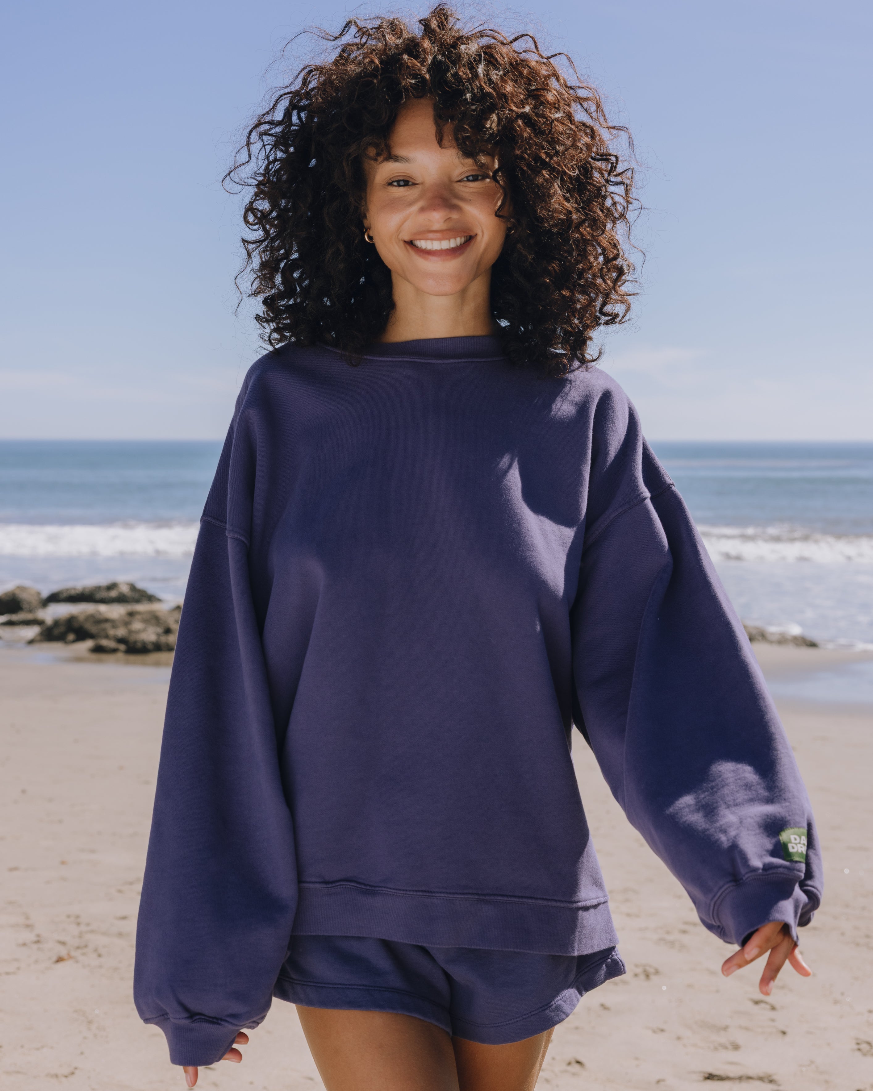 Unisex Oversized Crew - Navy