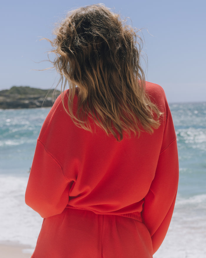 Oversized Thermal - Heart + Bodega Rib with Tonal Patch