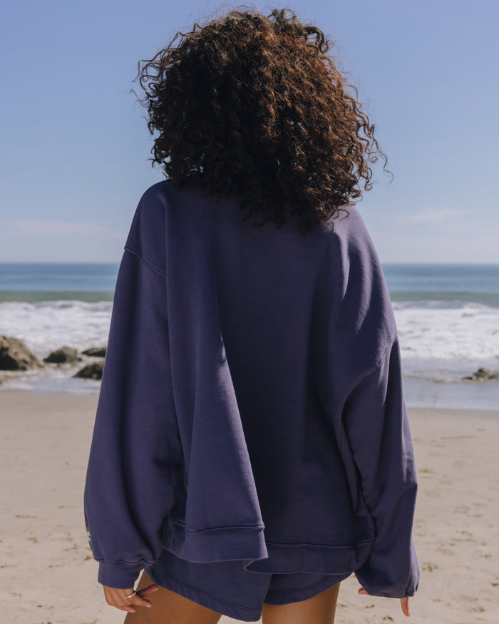 Unisex Oversized Crew - Navy