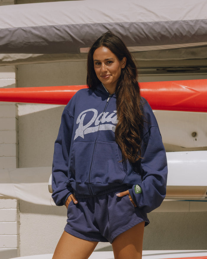 Americana Zip Hoodie - Navy